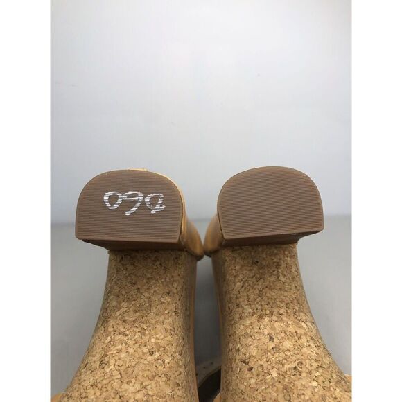 DKNY Natural Brown Leather Peep Toe Strap Dress High Heels Women’s sz 9M US/40EU - Picture 14 of 16